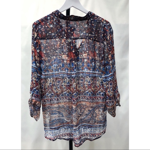 Chico's Indie Garden Paisley Print Blouse - Picture 8 of 15